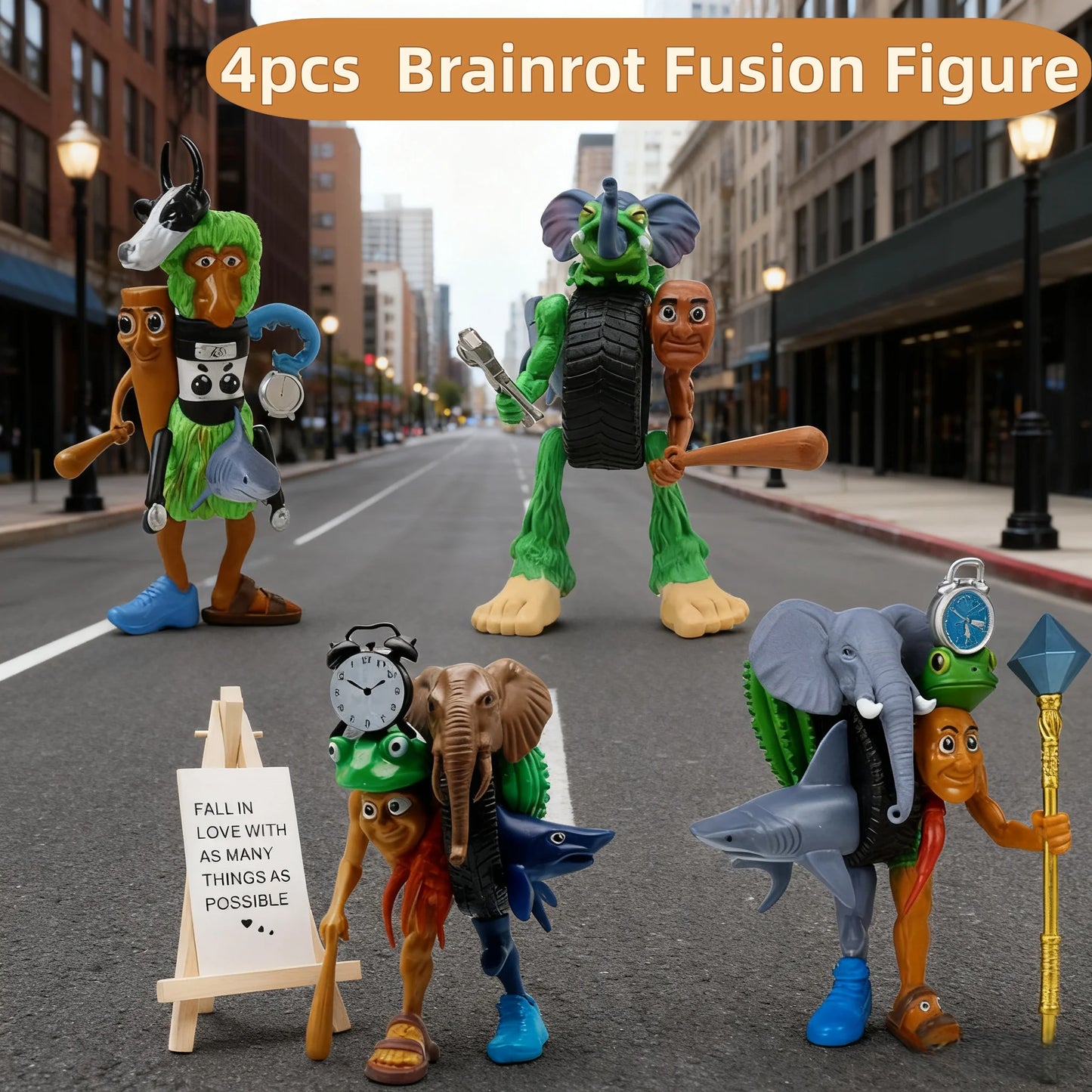 Tung Tung Brainrot Mini Figure Set